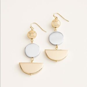 Chico’s gold silver bracelet & earrings